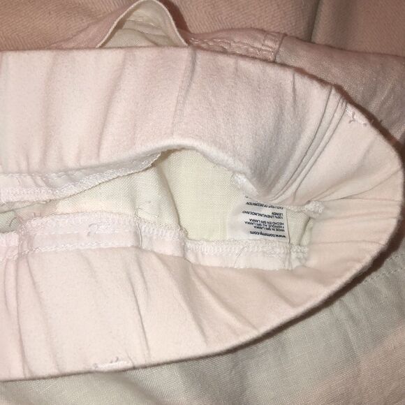 Tommy Hilfiger 10 White Linen Light Wide Leg Four Pocket Drawstring Pants - Picture 16 of 16